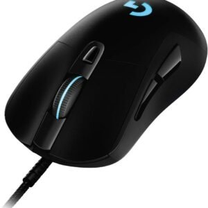 Logitech G403 HERO Wired Gaming Mouse, HERO 25K Sensor, 25,600 DPI, RGB Backlit Keys, Adjustable Weights, 6 Programmable Buttons, On-Board Memory, PC/Mac - Black