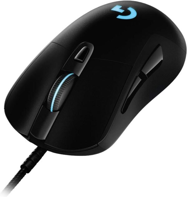 Logitech G403 HERO Wired Gaming Mouse, HERO 25K Sensor, 25,600 DPI, RGB Backlit Keys, Adjustable Weights, 6 Programmable Buttons, On-Board Memory, PC/Mac - Black