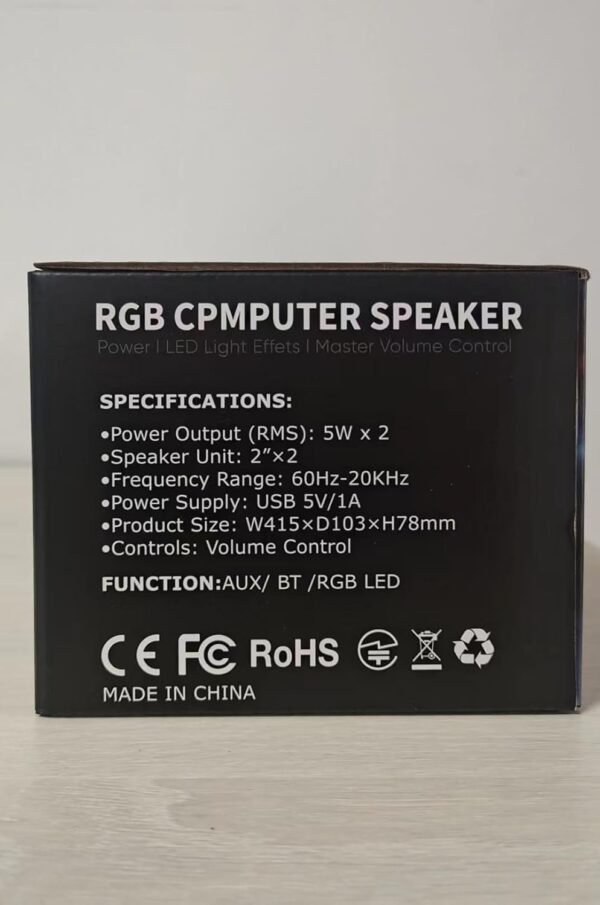 Smalody Computer Speakers, PC Speakers, Stereo Bluetooth Speakers Dynamic Cool RGB LED Design with Microphone Compatible with Desktop/Laptop/Smartphone/Game Console - Image 7