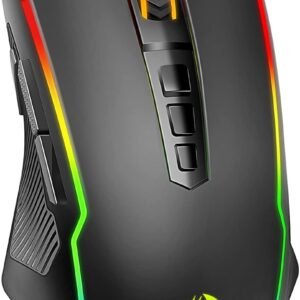 Redragon Gaming Mouse, RGB Gaming Mouse Wired with 9 Programmable Macro Buttons, Chroma RGB Backlit, 8000 DPI Adjustable, PC Gaming Mice with Fire Button for Windows/Mac, Black, M910-K