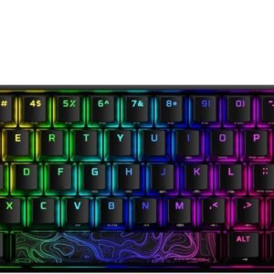 HyperX Alloy Origins 60 – Mechanical Gaming Keyboard, HyperX Red Switch (Linear), RGB LED Backlit,Side Printed Secondary Functions, NGENUITY Software Compatible, Black(US Layout)