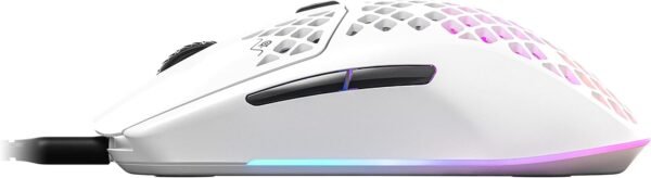 SteelSeries Aerox 3 - Holey RGB Gaming Mouse - Ultra-lightweight Water Resistant Design - 8,500 DPI TrueMove Core Optical Sensor - Snow - Image 10