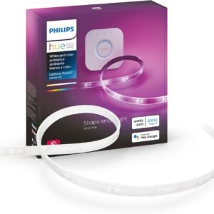 Philips Hue 555342 Starter Kit Lightstrip, Kit (6ft Base Kit + Hub), White