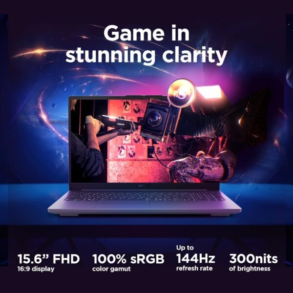 Lenovo LOQ | 15 inch Full HD Gaming Laptop | Intel Core i5-12450HX | 16GB RAM | 512GB SSD | NVIDIA GeForce RTX 2050 | Windows 11 Home | Luna Grey - Image 3