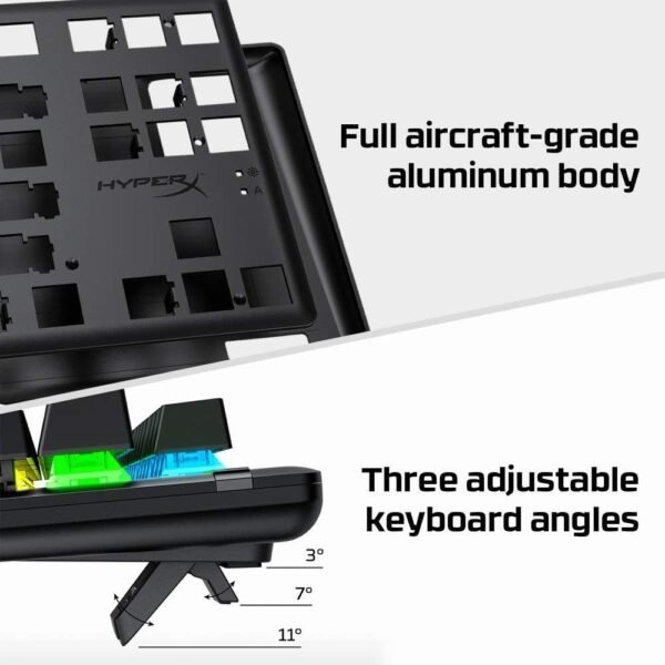 HyperX Alloy Origins Core – Tenkeyless Mechanical Gaming Keyboard – Software Controlled Light & Macro Customization – Compact Form Factor – Clicky Switch – HyperX Blue – RGB LED Backlit - Image 5