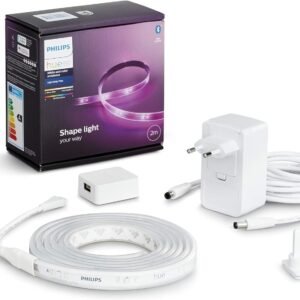 Philips Hue Lightstrip Plus v4 [2 m] White and Colour Ambiance Smart LED Kit with Bluetooth, Works with Alexa, Google Assistant and Apple HomeKit (Extendable)