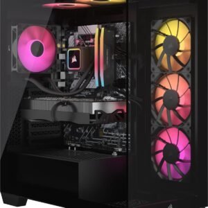 Corsair Vengeance a7500 Gaming PC – Liquid Cooled AMD Ryzen 7 9700X CPU – NVIDIA GeForce RTX 4070 Ti Super GPU – 32GB Vengeance RGB DDR5 Memory – 1TB M.2 SSD – Black