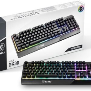MSI Vigor GK30 Gaming Keyboard (UK layout) - Mechanical-like plunger switches, Water repellent keyboard design, RGB Mystic Light