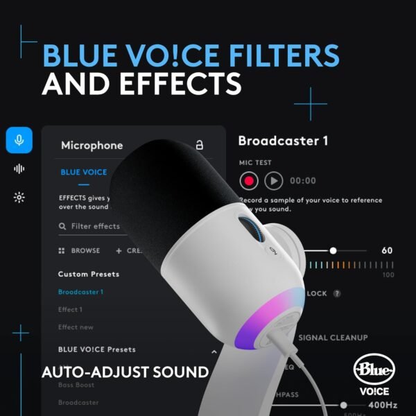 Logitech G Yeti GX Dynamic RGB Gaming Microphone with LIGHTSYNC, USB Mic for Streaming, Supercardioid, USB Plug and Play for PC/Mac - White - Image 4