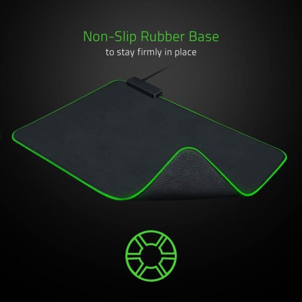Razer Goliathus Chroma - Soft Gaming Mouse Mat with RGB Lighting (Cable Holder, Fabric Surface, Non-Slip, Quilted Edge, Optimized for all Mice) Black - Image 6