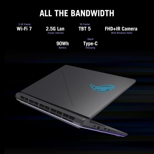 ASUS ROG Strix G16 (2025) Gaming Laptop, 16” ROG Nebula Display 16:10 2.5K 240Hz/3ms, NVIDIA® GeForce RTX™ 5070 Ti GPU, Intel® Core™ Ultra 9 275HX Processor, 32GB DDR5, 1TB SSD, Wi-Fi 7, Win11 Home - Image 6