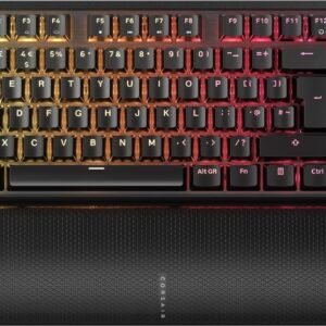 Corsair K70 PRO TKL RGB Tenkeyless Mechanical Wired Gaming Keyboard – Pre-Lubed Hall Effect MGX Hyperdrive Adjustable Switches, Simultaneous SOCD and Rapid Trigger, 8000Hz Polling, QWERTY UK – Black