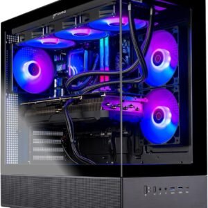 Skytech Gaming Azure 3 Desktop PC, Ryzen 7 7800X3D 4.2 GHz (5GHz Turbo), NVIDIA RTX 5060 Ti 16GB, 1TB Gen4 NVMe SSD, 32GB DDR5 RAM 6000 RGB, 650W Gold PSU, 360mm ARGB AIO, Wi-Fi, Win 11
