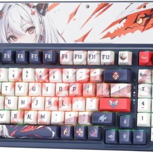 Redragon K686 PRO 98 Keys Wireless Gasket RGB Gaming Keyboard, 3-Modes Anime Mechanical Keyboard w/Hot-Swap Socket, Dedicated Knob Control & Sound Absorbing Pads, Custom Hi-Fi Linear Switch