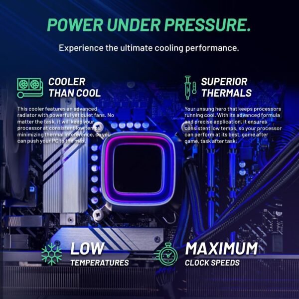 Skytech Gaming Siege Gaming PC Desktop – Intel Core i7 13700F 2.1 GHz, NVIDIA RTX 4060 Ti, 1TB NVME SSD, 32GB DDR5 RAM RGB, 650W Gold PSU, 360mm AIO, 11AC Wi-Fi, Windows 11 Home 64-bit - Image 4