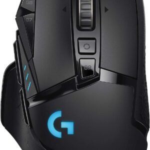 Logitech G502 LIGHTSPEED Wireless Gaming Mouse, HERO 25K Sensor, 25,600 DPI, RGB, Adjustable Weights, 11 Programmable Buttons, Long Battery Life, On-Board Memory, PC / Mac