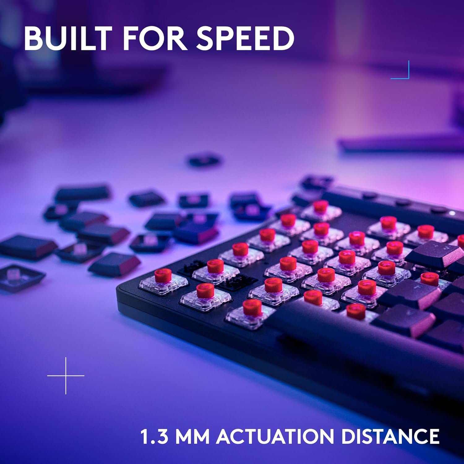 Logitech G G515 LIGHTSPEED TKL Low Profile Wireless Gaming Keyboard, LIGHTSYNC RGB, Thin Tenkeyless Design, PBT Keycaps, Tactile Mechanical Switches, QWERTY UK English Layout - Black - Image 3