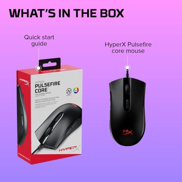 HyperX Pulsefire Core – RGB Gaming Mouse - Image 10