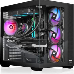 Thermaltake LCGS View 7870T-380 Gaming Desktop (AMD Ryzen™ 7 7800X3D, ToughRam 32GB DDR5 6400MT/s RGB Memory, NVIDIA® GeForce RTX™ 5070 Ti, 2TB NVMe M.2, WiFi, Windows 11) V38B-B850-57T-LCS