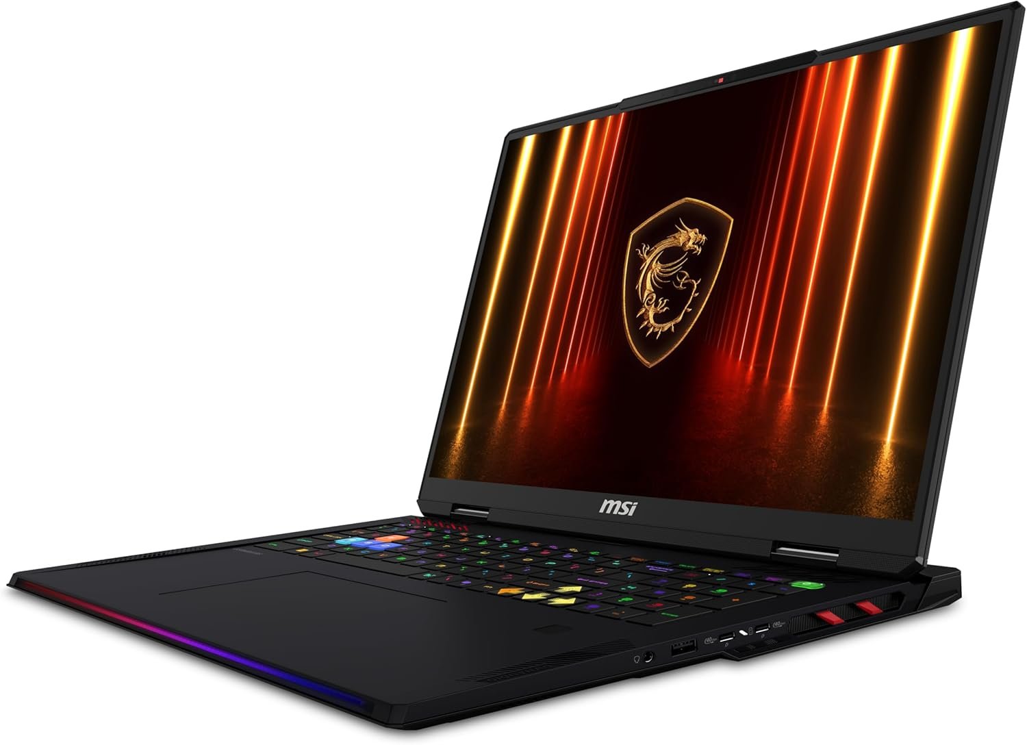 MSI Raider 18 HX AI Gaming laptop- (18" UHD+, MiniLED, 120Hz,Intel® Core Ultra 9 285HX, NVIDIA® GeForce RTX 5080 Laptop GPU, GDDR7 16GB, 64GB RAM,4TB SSD,Windows® 11 Home Advanced)- Core Black - Image 2
