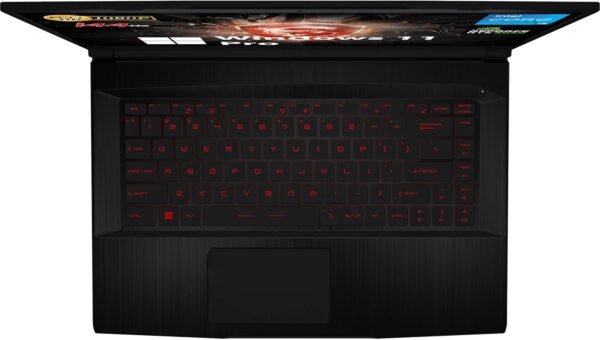 MSI GF63 Thin Gaming Laptop, 15.6" FHD 144Hz, Intel 6-Core i5-11400H, NVIDIA GeForce RTX 3050, 32GB DDR4, 1TB PCIe SSD, Backlit Keyboard with Anti-Ghosting, WiFi 6, RJ45 LAN, Windows 11 Pro, Black - Image 4