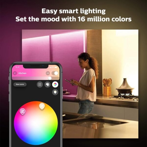 Philips Hue Lightstrip Plus v4 [2 m] White and Colour Ambiance Smart LED Kit with Bluetooth, Works with Alexa, Google Assistant and Apple HomeKit (Extendable) - Image 5