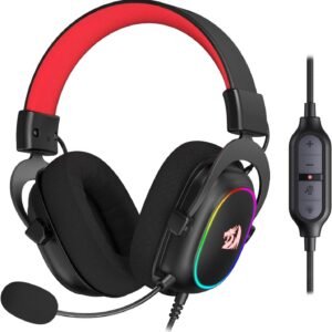 Redragon H510 Zeus-X RGB Wired Gaming Headset - 7.1 Surround Sound - 53MM Audio Drivers in Memory Foam Ear Pads w/Durable Fabric Cover- Multi Platforms Headphone - USB Powered for PC/PS4/NS
