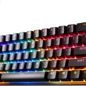 SteelSeries Apex Pro Mini - HyperMagnetic Gaming Keyboard - World’s Fastest Keyboard - Adjustable Actuation - Compact 60% Form Factor - RGB – PBT Keycaps - USB-C - English QWERTY Layout - 60%