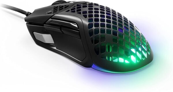 SteelSeries Aerox 5 - Holey RGB Gaming Mouse - Ultra-lightweight Water Resistant Design - 18K DPI TrueMove Air Optical Sensor - 9 Programmable Buttons - Image 11