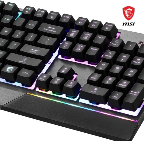 MSI Vigor GK30 Gaming Keyboard (UK layout) - Mechanical-like plunger switches, Water repellent keyboard design, RGB Mystic Light - Image 3