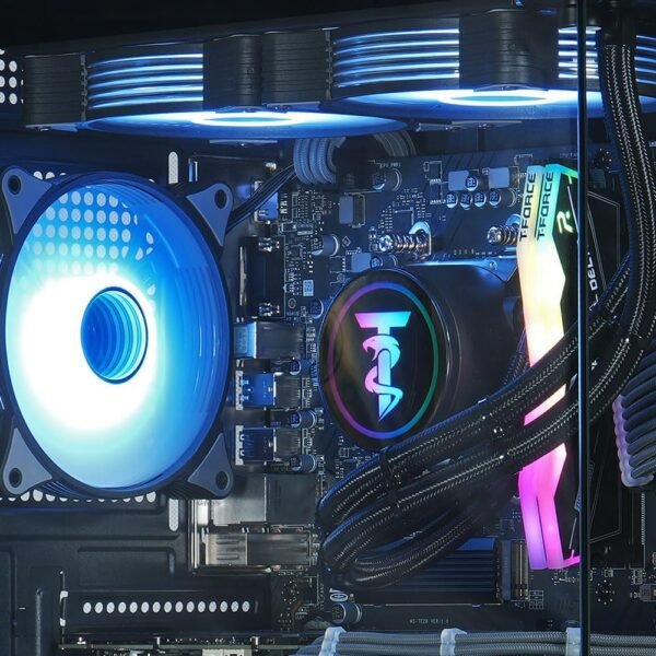 ViprTech Reaper 3.0 Liquid-Cooled PC - AMD Ryzen 7 7700 (5.3Ghz Turbo), RTX 4070 Super 12GB, 32GB DDR5 6400, 2TB NVMe SSD, 800W Gold, VR-Ready, WiFi BT, Win 11, Gaming Desktop Computer Black - Image 5