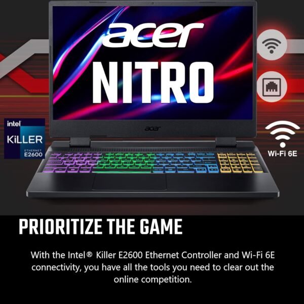 Acer Nitro 5 AN515-46-R0EQ Gaming Laptop | AMD Ryzen 7 6800H Octa-Core CPU | NVIDIA GeForce RTX 3070 Ti Laptop GPU | 15.6" QHD FreeSync 165Hz IPS | 32GB DDR5 | 1TB Gen 4 SSD | Wi-Fi 6E | RGB Backlit - Image 9