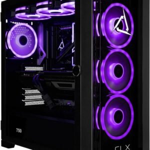 CLX Set Gaming PC - AMD Ryzen 7 9800X3D 4.7GHz, GeForce RTX 4070 Super, 1TB NVMe M.2 SSD, 4TB HDD, 32GB DDR5 RGB Memory, 360mm AIO, WiFi, Windows 11 Home, Black