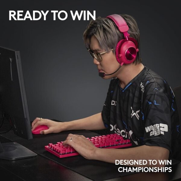 Logitech G PRO X TKL LIGHTSPEED Wireless Gaming Keyboard, Ultra Portable Tenkeyless Design, LIGHTSYNC RGB, Tactile Switches (GX Brown), QWERTY UK English Layout, Magenta - Image 7