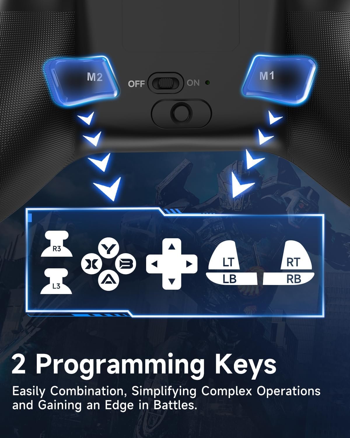 EasySMX X15 Wireless PC Controller with Hall Triggers, Hall Joysticks, Enhanced Bluetooth Game Controller,No Drift No Deadzone effect, Compatible with Windows PC, Android, Steam and Switch - Image 5