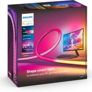 Philips Hue Play Gradient PC Lightstrip [for 24-27 Inch Screens] LED Smart Lighting. Sync for Entertainment, Gaming and Media