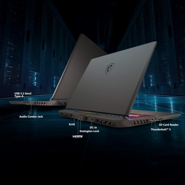 MSI Vector 16 HX AI Gaming Laptop - (16" 16:10 2560x1600 QHD+ 240Hz 500 nits Panel, Intel Core Ultra 7 255HX, NVIDIA GeForce RTX 5070Ti, 16GB RAM, 512GB SSD, Windows® 11 Home Advanced) - Cosmos Gray - Image 4