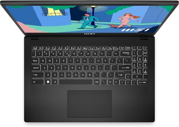 MSI Modern 15 Laptop (B7M-437UK) - (15.6" FHD IPS-Level Panel, AMD Ryzen 5 7430U, AMD Radeon Graphics, DDR IV 16GB (3200MHz), 512GB NVMe PCIe SSD, Intel WIFI 6E, Windows 11 Home Plus) - Classic Black - Image 2