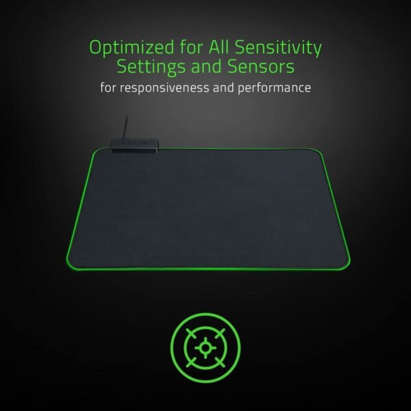 Razer Goliathus Chroma - Soft Gaming Mouse Mat with RGB Lighting (Cable Holder, Fabric Surface, Non-Slip, Quilted Edge, Optimized for all Mice) Black - Image 4