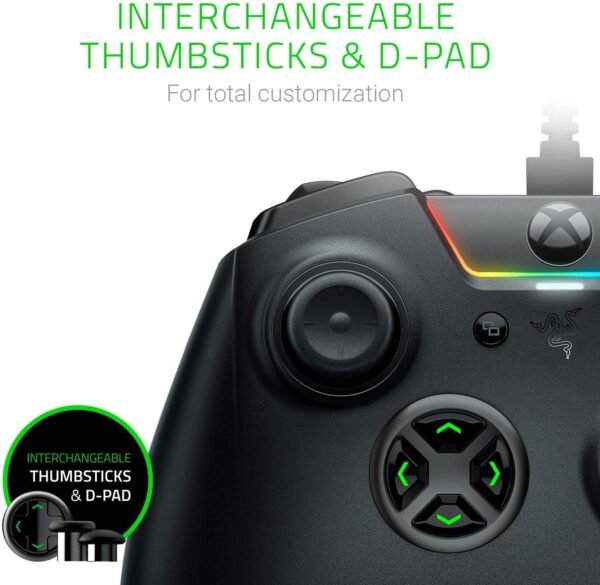 Razer Wolverine Ultimate - Wired Gaming Controller for Xbox One + Xbox Series X / S + PC with Chroma RGB (Exchangeable Sticks and D-pad) Black - Image 3