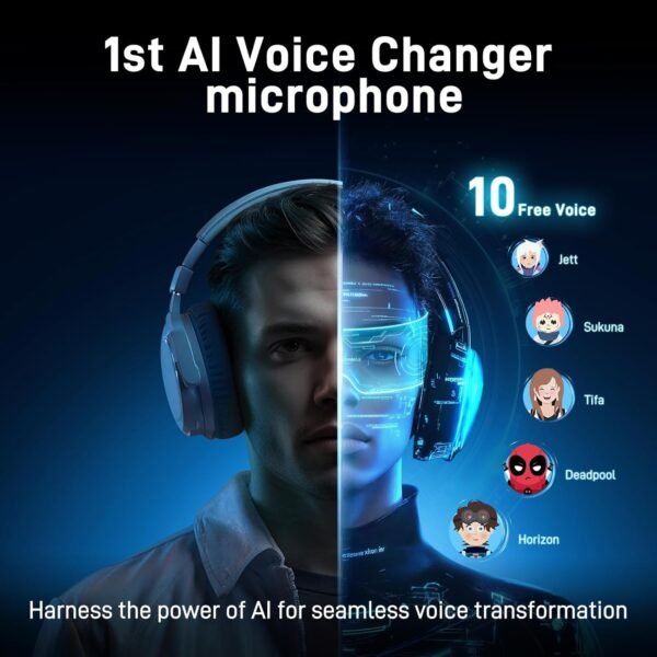 MAONO Microphone Wireless for PC, USB Microphone with Software AI Voice Change, Three-Level Noise Cancellation, Custom RGB Light, Mute, for Gaming, Podcasting, Streaming, Recording, DM40 Pro Black - Image 3