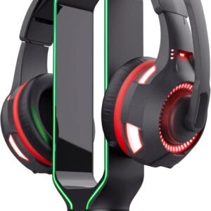 Trust Gaming 23647 GXT 265 Cintar RGB Headset Stand (2 extra USB-A ports, Universal Fit, 1,5m Cable, Non-Slip Base) Black