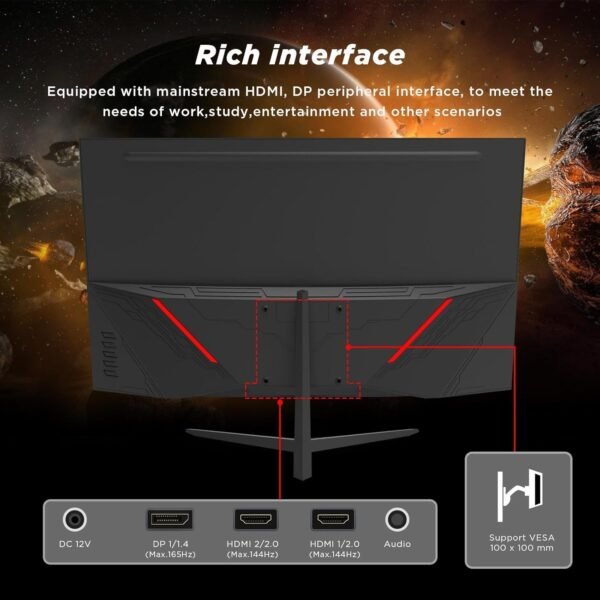 Computek Gaming PC - 27" 165Hz Curved Gaming Monitor Bundle - Intel Core i9 11900F - Nvidia RTX 4060 8GB Graphics - 32GB RAM - 1TB NVMe SSD - 600w 80+ PSU - Win 11 - WiFi - 10 Fan Black RGB Case. - Image 5