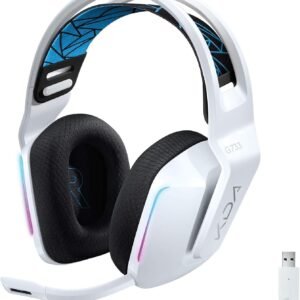 Logitech G 733 K/DA Wireless Gaming Headphones,LIGHTSPEED,RGB LIGHTSYNC,Blue VO!CE Microphone Technology,29 Hours Battery,DTS Headphone:X 2.0 Technology,PC - LOL Edition - White