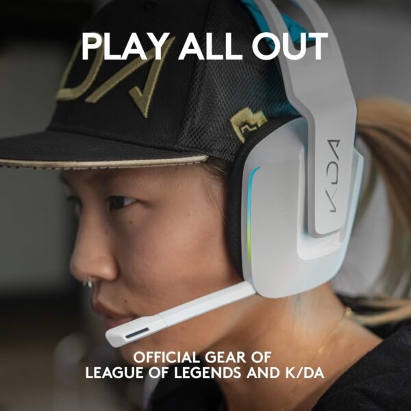 Logitech G 733 K/DA Wireless Gaming Headphones,LIGHTSPEED,RGB LIGHTSYNC,Blue VO!CE Microphone Technology,29 Hours Battery,DTS Headphone:X 2.0 Technology,PC - LOL Edition - White - Image 2