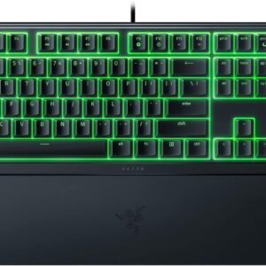 Razer Ornata V3 X - Low Profile Gaming Keyboard (Silent Membrane Switches, UV-Coated Keycaps, Durable, Spill-Resistant Design, Ergonomic Writst Rest) UK Layout | Black