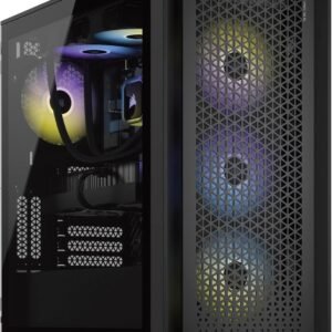 Corsair Vengeance a7400 Series Gaming PC – Liquid Cooled AMD Ryzen 7 9700X CPU – NVIDIA GeForce RTX 4070 Super GPU – 32GB Vengeance RGB DDR5 Memory – 1TB M.2 SSD – Black