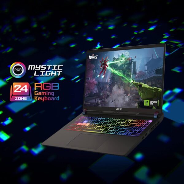 MSI Vector 16 HX AI Gaming Laptop - (16" 16:10 2560x1600 QHD+ 240Hz 500 nits Panel, Intel Core Ultra 7 255HX, NVIDIA GeForce RTX 5070Ti, 16GB RAM, 512GB SSD, Windows® 11 Home Advanced) - Cosmos Gray - Image 5