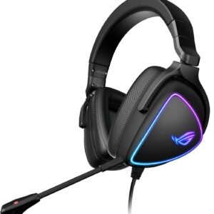 ASUS ROG Delta S Gaming Headset with USB-C | Ai Powered Noise-Canceling Microphone | Over-Ear Headphones for PC, Mac, Nintendo Switch, and Sony Playstation | Ergonomic Design, Black