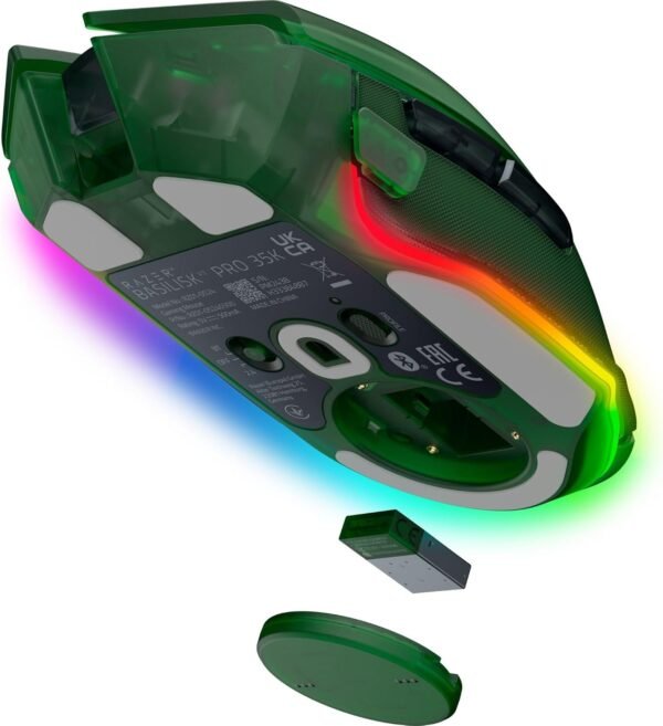 Razer Basilisk V3 Pro 35K Phantom Green Edition - Fully Customizable Wireless Ergonomic RGB Gaming Mouse (4-Way Scroll Wheel, Optical 35K DPI Sensor, 13 Customizable Buttons) Phantom Green - Image 9